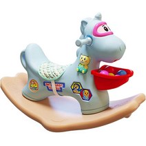 RUIXFLR Dual-use Baby Rocking Horse with Storage Box Little Trojan Horse Home Kids Kindergarten Pl, 01 Green