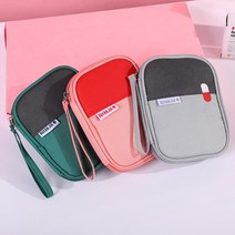 톡톡마켓 구급약품 미니 파우치 캠핑장 글램핑 차박 텐트 야영, 핑크
