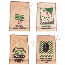 원예용품 커피 마대 자루 화분 소품 커버 32x19cm, 랜덤