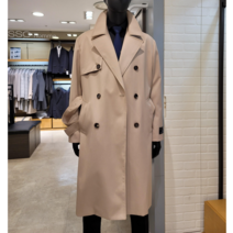 [바쏘옴므] 남성가을트랜치코트 21F/W 베이지 롱 더블 트랜치 코트 WSV3CC07 NC울산뉴코아