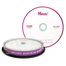멜로디 DVD R DL 8.5GB 8x 케익 (10장) 공디스크, 선택없음