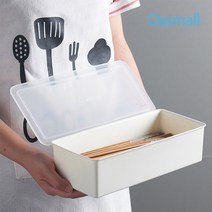 다스몰 물빠짐 사각 수저통 수저보관함, 핑크, 1개
