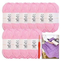 [니뜨] 코튼돌실(50g)x10볼+모사용코바늘 5/0호(3.0mm)+코튼돌아모르블랭킷도안, 39_퍼플핑크