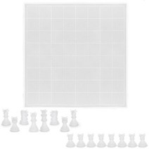 체스 수지 금형 키트 조각 크리스탈 에폭시 주조 DIY 체커 보드 가족 파티 테이블 게임용, [04] Set