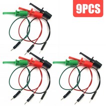 배선 테스터기 자동차 전기 3pcs 전기 후크 유형 테스트 클립 계측 트랜지스터 테스터 프로브 키트 남성 헤, 03 9PCS