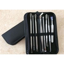 얼굴피지제거 각질 기미 잡티 제거 여드름 검은 반점 추출기 스테인리스 도구를 제거하는 8Pcs 제거제 바늘, [01] 8pcs with bag