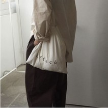 하이모드니 Efface 레터링 토드백 미니프린팅 에코백 대학생캔버스가방