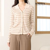 카라 KARRA 플랫스트라이프가디건 KB2FCD027C