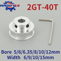 타이밍 풀리 동기 휠 톱니 보어 너비 벨트 프린터 부품, 보어 7mm, 벨트 폭 10mm