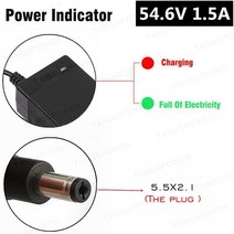 TANGSPOWER 54.6V 1.5A 리튬 배터리 전자 자전거 충전기 48V 전기 자전거 13S 리튬 이온 배터리 팩 충전기 플러그 미국/EU/UK/AU, 01 DC 5.5x2.1, 01 미국
