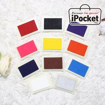IPOCKET 아이포켓 스탬프 컬러 잉크 패드 패브릭 우드 페이퍼 스탬프잉크/패드, 1개, 1. Red