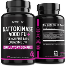 SPARTIS 나토키나아제 4000FU 120정 코엔자임Q10 나토키나제 Nattokina, 1병, 1개, 120개
