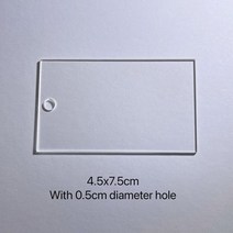 20 50pcs 직사각형 아크릴 장소 타일 DIY 결혼식 웨딩 장식 컷 일반 손님 이름 현대 서예 Plexi 유리, Clear with 5mm hole_20피스 4.5x7