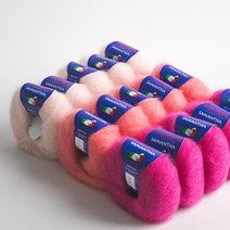 야나 사만다(Samantha) 뜨개실 대바늘 수퍼키드모헤어 나일론 코바늘 합사 의류뜨개, 10 그레이프퍼플