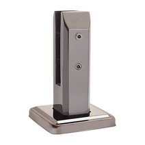 베란다 유리 난간 발코니 스텐 난간대 강화유리 브라켓, 매트블랙160높이+장식커버+나사비고플랫베벨