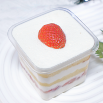 [당일출고] 보틀케이크용기 티라미수용기 PET정사각 50개입 400ml 케이스, Handmade 블랙띠지 50p, 50p, 50개