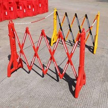 접이식 바리게이트 최장 길이 2.5m 차단 휀스 자바라, 레드 화이트