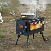 CozyYunbio 투명 화목난로 야외 전원주택 불멍 스토브 장작 난로 캠핑 차박 바베큐 숯불, 투명화목난로