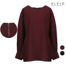 비비드 시크릿가너 VIVID 여성 라운드 뒷지퍼 스판 블라우스