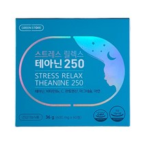 그린스토어 스트레스 릴렉스 테아닌 250 약국정품, 1EA, 600mg x 60정, 단품