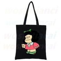 스케치북 미술 화구 가방 mafalda 90s cartoon harajuku custom tote bag shopping, 5bs2249n