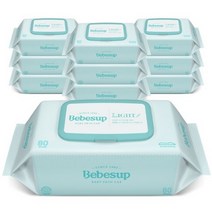 베베숲 라이트 아기물티슈 캡형, 5팩, 20매