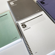 고급펄지커버 모눈 대학강의 수학필기 공책 B5 100g두꺼운용지 80매 스프링 노트, 퍼플