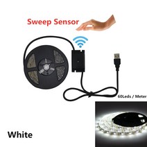화장대 화장 거울 빛 5V USB LED 유연한 테이프 USB 케이블 전원 드레싱 거울 램프 장식 0.5m -5m, 02 1M, 01 Sensor White