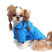 퍼피아 강아지 외출용 바람막이, 스카이블루