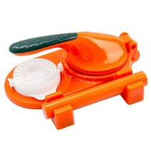 만두메이커 만두 메이커 미끄럼 방지 인체 공학적 핸들 오목한 디자인 스플래시 BPA 노동 절약 플라스틱 수동 프레스 Pierogi 금형 키트, 주황색