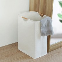접이식 캠핑 우드 햄퍼 아기 빨래 바구니 수건함 틈새 세탁 laundry 슬림 빨래통 런드리 바스켓 수건통 대형 대용량 주머니 소쿠리 스탠드 기숙사 정리함 수납함 방수 60L, 사이즈