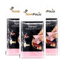 아딘폴 틀니 광택천/ 틀니 광택 연마용 천 의치 보관 관리 교정 유지장치 세정 세척 광택 3팩 6매입