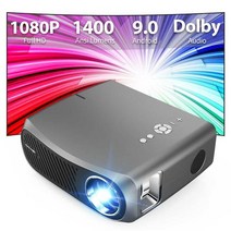 빔프로젝터 비디오 프로젝터 4K 1400ANSI 루멘 업그레이드 900DAB 안드로이드 9.0 블루투스 5.0 야외용, 01 900DAB Pro_02 미국 플러그