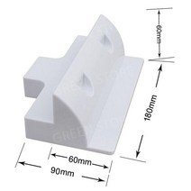 태양열 태양광 태양 전지 패널 브래킷 RV 요트 밴 플라스틱 장착 태양광 플랫 마운트 펀칭 없음, 디플렉터대신3개의직선패드(흰색)