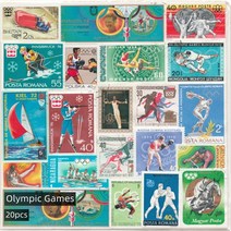 우표스티커 우표씰 희귀 우표 세계 각국의 다양한 국가 공룡 곤충 오래 1940-1990 년 수집가, [24] Olympic Games