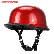 번헬멧 bern헬멧 herobiker 오토바이 독일 가죽 스타일 파일럿 오토바이 오픈 페이스 레트로 하프 크루즈 헬기 바이커 파일럿 도트 s, 빨간 안경