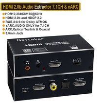 HDMI 스위치 eARC 오디오 추출기 ARC 및 광학 토스링크 2.0 4K 60Hz 스위처 리모컨 애플 TV PS4 2x1, [02] ZY-AV8E, [04] AU Power Plug