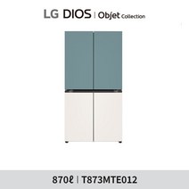 LG 디오스 오브제컬렉션 4도어 냉장고 (T873MTE012), 민트+베이지