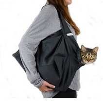 제로 캐리어 - 수의사 방문 약물 관리 치과 관리 목욕 손톱 손질 및 자동차 여행을 위한 고양이 캐리어 및 그루밍백 -, Black