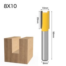 생크 우드 스트레이트 나이프 8mm 1 개 코너 라우터 비트 트리머 클리닝 플러시 밀링 커터 에지 목공, 02 8X10