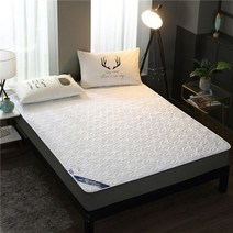 흙침대토퍼 앗뜨거 발열매트 면 테리 100 방수 매트리스 패드 커버 안티 진드기, 하얀, 90x200cm, White+90x200cm