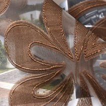 주방 짧은 커튼 자카드 로만 블라인드 꽃 화이트 쉬어 패널 블루 얇은 명주 그물 창 치료 도어 커튼 홈 장식