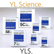 (YLS) Advantec 정량여과지 No.5A (Quantitative Filter Paper) 7um (0.22mm) - Japan, 185mm (100매입)