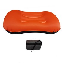 자충매트 에어요 발포매트 캠핑발포매트 휴대용 초경량 풍선 pvc 나일론 에어 베개 캠핑 수면 쿠션 여행 하이킹 비치 자동차 비행기 헤드 레스트 캠프 기어, 주황색, 협력사