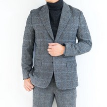 레디코 남자 울 정장 헤링본 체크 세미정장 수트세트_SA10S