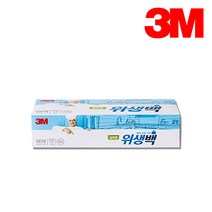 3M 위생백 100매 중형 비닐봉지 비닐백 식품보관용 신선백 비닐팩 일회용, 1개