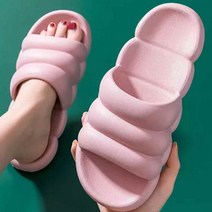 뒤꿈치가 편한 말랑쿠션 거실화 실내화 산모슬리퍼 고무 구름 슬리퍼 키 층간소음방지, 아이보리