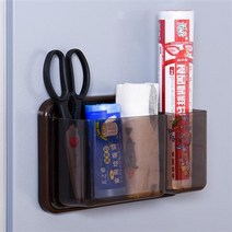 뉴타임즈10/ 다용도선반 자석 냉장고 주방 냉장고 사이드 홀더 랩 티슈 수납 선반 세탁기 수납 신기 XZ47 C11, 02 커피색 26*15.5*8.5