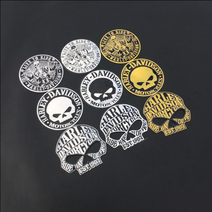 할리데이비슨해골 3D 크롬스티커 9 Type, 4, 1개