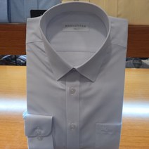 맨하탄 구김없고 부드럽고 통기성 좋은 식물성소재 모달 긴팔 레귤러 비지니스 화이트셔츠 90M1019